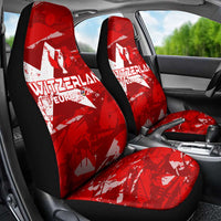 Switzerland Football 2024 Car Seat Cover Trophy Wing Style - Wonder Print Shop