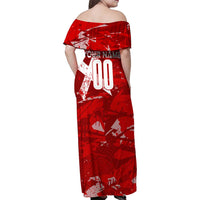 Personalized Switzerland Football 2024 Family Matching Off Shoulder Maxi Dress and Hawaiian Shirt Trophy Wing Style - Wonder Print Shop