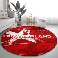 Switzerland Football 2024 Round Carpet Trophy Wing Style