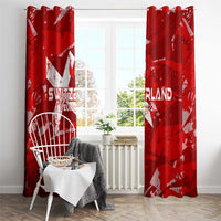 Switzerland Football 2024 Window Curtain Trophy Wing Style - Wonder Print Shop