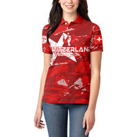Personalized Switzerland Football 2024 Women Polo Shirt Trophy Wing Style - Wonder Print Shop