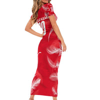 Personalized Austria Football 2024 Family Matching Short Sleeve Bodycon Dress and Hawaiian Shirt Trophy Wing Style - Wonder Print Shop