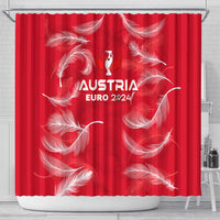 Austria Football 2024 Shower Curtain Trophy Wing Style