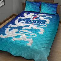 England Football 2024 Quilt Bed Set Trophy Wing Style - Wonder Print Shop