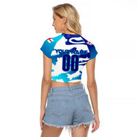 Personalized England Football 2024 Raglan Cropped T Shirt Trophy Wing Style - Wonder Print Shop