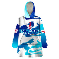 Personalized England Football 2024 Wearable Blanket Hoodie Trophy Wing Style - Wonder Print Shop