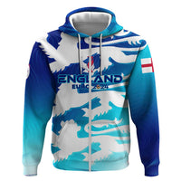 Personalized England Football 2024 Zip Hoodie Trophy Wing Style - Wonder Print Shop