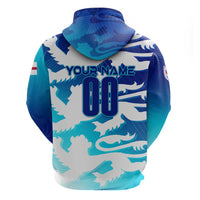 Personalized England Football 2024 Zip Hoodie Trophy Wing Style - Wonder Print Shop