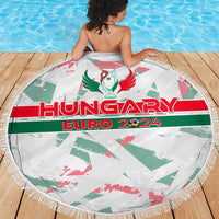 Hungary Football 2024 Beach Blanket Trophy Wing Style - Wonder Print Shop