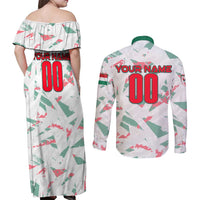 Personalized Hungary Football 2024 Couples Matching Off Shoulder Maxi Dress and Long Sleeve Button Shirt Trophy Wing Style - Wonder Print Shop