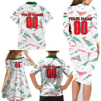 Personalized Hungary Football 2024 Family Matching Long Sleeve Bodycon Dress and Hawaiian Shirt Trophy Wing Style - Wonder Print Shop