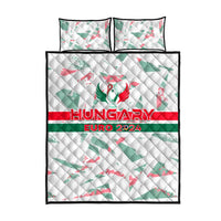 Hungary Football 2024 Quilt Bed Set Trophy Wing Style - Wonder Print Shop