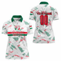 Personalized Hungary Football 2024 Women Polo Shirt Trophy Wing Style - Wonder Print Shop