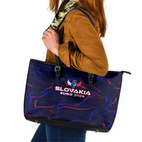 Slovakia Football 2024 Leather Tote Bag Trophy Wing Style - Wonder Print Shop
