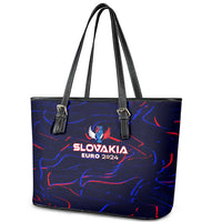 Slovakia Football 2024 Leather Tote Bag Trophy Wing Style - Wonder Print Shop