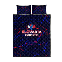 Slovakia Football 2024 Quilt Bed Set Trophy Wing Style - Wonder Print Shop
