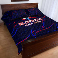 Slovakia Football 2024 Quilt Bed Set Trophy Wing Style - Wonder Print Shop