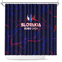 Slovakia Football 2024 Shower Curtain Trophy Wing Style