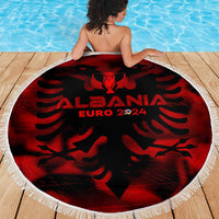 Albania Football 2024 Beach Blanket Trophy Wing Style - Wonder Print Shop