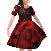 Personalized Albania Football 2024 Family Matching Off Shoulder Short Dress and Hawaiian Shirt Trophy Wing Style - Wonder Print Shop