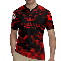 Personalized Albania Football 2024 Rugby Jersey Trophy Wing Style - Wonder Print Shop