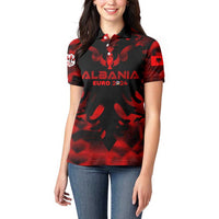 Personalized Albania Football 2024 Women Polo Shirt Trophy Wing Style - Wonder Print Shop