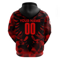 Personalized Albania Football 2024 Zip Hoodie Trophy Wing Style - Wonder Print Shop
