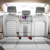 Slovenia Football 2024 Back Car Seat Cover Trophy Wing Style - Wonder Print Shop