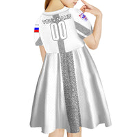 Personalized Slovenia Football 2024 Kid Short Sleeve Dress Trophy Wing Style - Wonder Print Shop