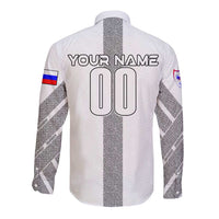 Personalized Slovenia Football 2024 Long Sleeve Button Shirt Trophy Wing Style - Wonder Print Shop