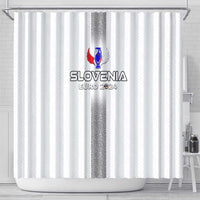 Slovenia Football 2024 Shower Curtain Trophy Wing Style