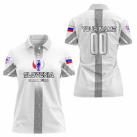 Personalized Slovenia Football 2024 Women Polo Shirt Trophy Wing Style - Wonder Print Shop