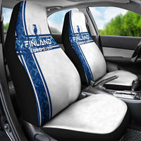Finland Football 2024 Car Seat Cover Trophy Wing Style - Wonder Print Shop