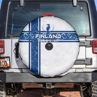 Finland Football 2024 Spare Tire Cover Trophy Wing Style - Wonder Print Shop