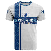 Personalized Finland Football 2024 T Shirt Trophy Wing Style - Wonder Print Shop