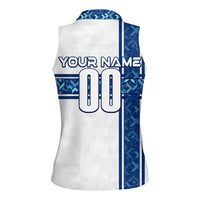 Personalized Finland Football 2024 Women Sleeveless Polo Shirt Trophy Wing Style - Wonder Print Shop