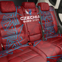 Czech Republic Football 2024 Back Car Seat Cover Trophy Wing Style - Wonder Print Shop