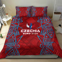 Czech Republic Football 2024 Bedding Set Trophy Wing Style - Wonder Print Shop