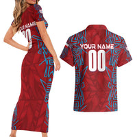 Personalized Czech Republic Football 2024 Couples Matching Short Sleeve Bodycon Dress and Hawaiian Shirt Trophy Wing Style - Wonder Print Shop