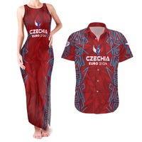Personalized Czech Republic Football 2024 Couples Matching Tank Maxi Dress and Hawaiian Shirt Trophy Wing Style - Wonder Print Shop