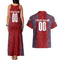 Personalized Czech Republic Football 2024 Couples Matching Tank Maxi Dress and Hawaiian Shirt Trophy Wing Style - Wonder Print Shop