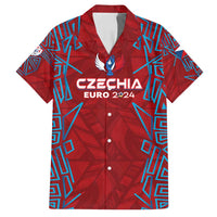 Personalized Czech Republic Football 2024 Family Matching Long Sleeve Bodycon Dress and Hawaiian Shirt Trophy Wing Style - Wonder Print Shop