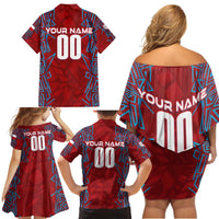 Personalized Czech Republic Football 2024 Family Matching Off Shoulder Short Dress and Hawaiian Shirt Trophy Wing Style - Wonder Print Shop