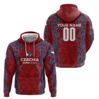 Personalized Czech Republic Football 2024 Hoodie Trophy Wing Style - Wonder Print Shop
