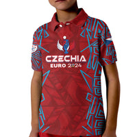 Personalized Czech Republic Football 2024 Kid Polo Shirt Trophy Wing Style - Wonder Print Shop
