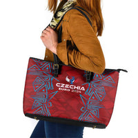 Czech Republic Football 2024 Leather Tote Bag Trophy Wing Style - Wonder Print Shop