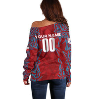 Personalized Czech Republic Football 2024 Off Shoulder Sweater Trophy Wing Style - Wonder Print Shop