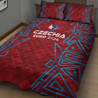 Czech Republic Football 2024 Quilt Bed Set Trophy Wing Style - Wonder Print Shop