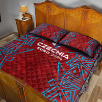 Czech Republic Football 2024 Quilt Bed Set Trophy Wing Style - Wonder Print Shop