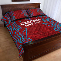 Czech Republic Football 2024 Quilt Bed Set Trophy Wing Style - Wonder Print Shop